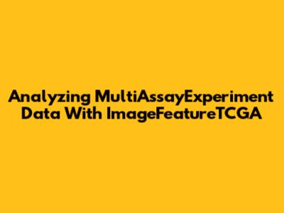 Analyzing MultiAssayExperiment Data With ImageFeatureTCGA