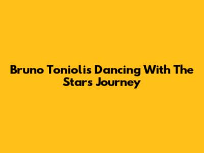 Bruno Tonioli's Dancing With The Stars Journey