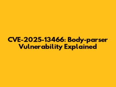 CVE-2025-13466: Body-parser Vulnerability Explained