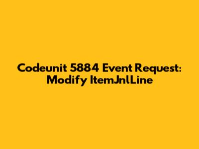 Codeunit 5884 Event Request: Modify ItemJnlLine