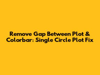 Remove Gap Between Plot & Colorbar: Single Circle Plot Fix