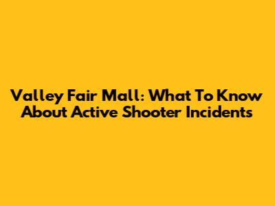 Valley Fair Mall: What To Know About Active Shooter Incidents