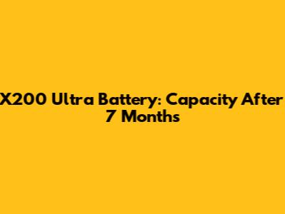 X200 Ultra Battery: Capacity After 7 Months